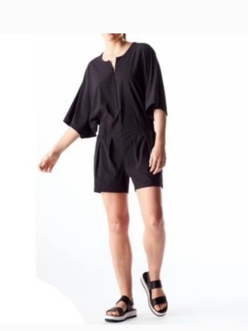 Lucy Black “Unhindered Romper” Size XL